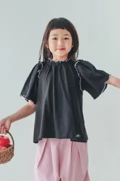 新品110-150 メローギャザー半袖Tシャツ