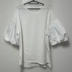 COLLAGE GALLARDAGALANTE TシャツF ホワイトバルーン袖のサムネイル
