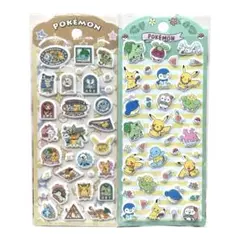 海外限定正規品　ポケモン　ぷっくりシール　２点セット