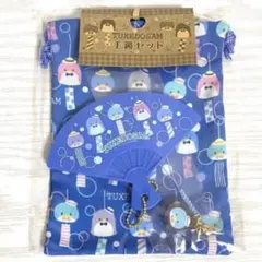 サンリオ タキシードサム 手鏡セット ストラップ 巾着 和風 扇子