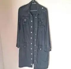 【a.i.n 】デニムコート　ワンピース風　羽織り　マタニティ