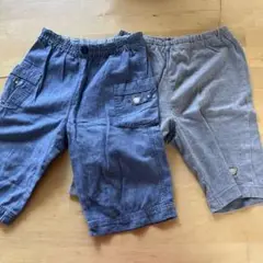 110サイズ 半ズボン 2枚セット グレー ネイビー