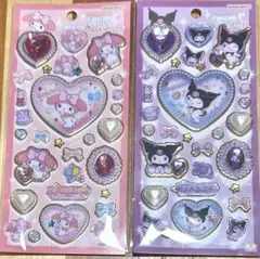 マイメロ　クロミ　キラキラジュエルシール