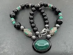 M7132 天然石　ネックレス　ヴィンテージ アクセサリー