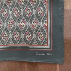 クリスチャンディオール　ポケットチーフ　Christian Dior グリーン系