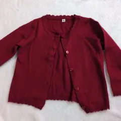 赤いカーディガン サイズ90 フリル付き