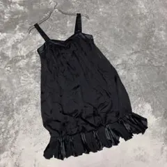 【レベッカテイラー】(M)キャミワンピース フリンジ プリーツ フェミニン