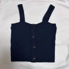 ビスチェ リブニット GU S 紺色 ネイビー