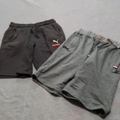 PUMA ハーフパンツ、ノーブランドハーフパンツ 160cm グレー