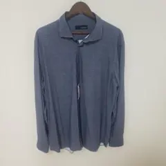 LARDINI 長袖シャツ　ブルー イタリア製　XXXL