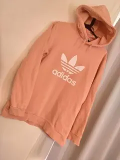 使用感あり　adidasベビー ピンク フード付きパーカー♪ポケットファスナー