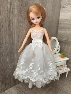 ハンドメイド リカちゃん服 お花のドレス サンプル品 - メルカリ