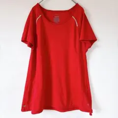 ダンスキン 半袖 Tシャツ クルーネック ラグラン 無地 M 赤 ジム レッド