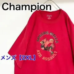 YAB3【US輸入】Champion　Tシャツ【メンズ2XL】半袖　赤色