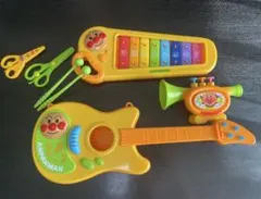 アンパンマン おもちゃ まとめ売り 楽器セット ギター 鉄琴 トランペット