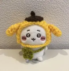 ぬい服 ハンドメイド かぎ針編み ボンネット帽子風 ちいかわ編み物
