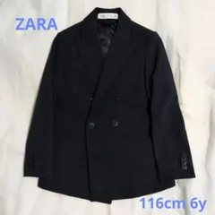 ZARA ダブルブレスト チェック ブレザー 116cm