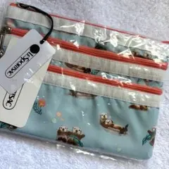 新品未使用 レスポートサック レスポ ラッコ らっこ柄 コスメ ポーチ