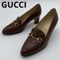 GUCCI グッチ パンプス ヒール 36 22.5cm ホースビット ブラウン