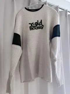 X-girl moussy コラボニット セーター ロゴ刺繍 トレーナー