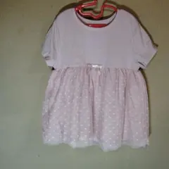 RETRO GIRL mini ピンク ドット柄 半袖チュニック 140cm