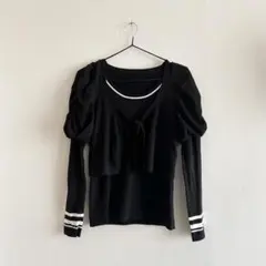 【ANNA LUNA】アンナルナ　ニット　アンサンブル　黒トップスのサムネイル