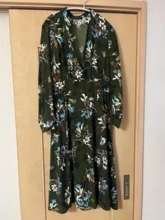 ZARA BASIC フラワープリントドレス Ｌ
