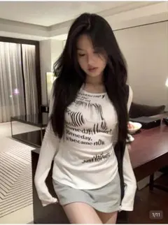 SHEIN 長袖カットソー ホワイト