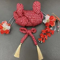 かのこ　ちんころ　七五三　日本髪　髪飾り3歳用　C①のサムネイル