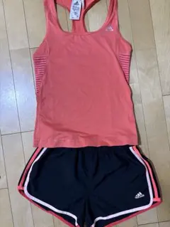 adidas タンクトップ Mサイズ　パンツL ランニングウエアセット
