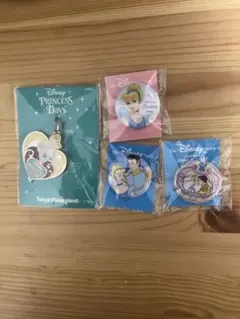 シンデレラ プリンセスデイズ キーホルダーとピンバッジセット