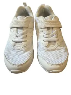 瞬足　ホワイト メッシュ スニーカー　20センチ