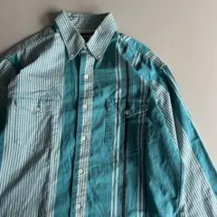 80s Wrangler マルチカラーストライプ ウエスタンシャツ ボタンダウン