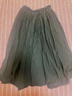 SLOBE iENA フレアロングスカート 黒