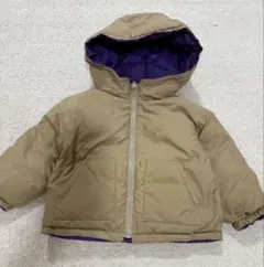 グローバルワーク　ダウンジャケット 茶色　パープル　リバーシブル　90 100