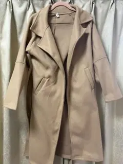 SHEIN ロングコート ベージュ ベルト付き ガウンコート