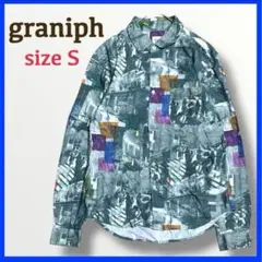 【graniph】グラニフ✨️長袖 総柄 コットン デザインシャツ ユニセックス
