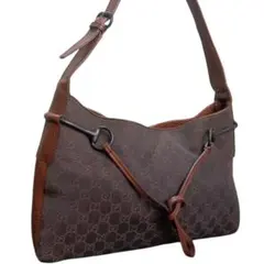 ✨GUCCI GGキャンバス ホースビット ワンショルダーバッグ 101975