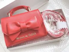 メゾンドフルール マイクロミニバッグ レッド 赤 ミニバッグ