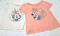 【babyGAP】ミニーマウス Tシャツ 2枚セット 保育園お着替え用にも◎