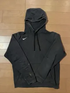 NIKE 刺繍ロゴ パーカー バックプリント S 黒 古着