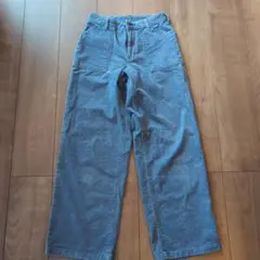 SOMETHING ブルーワイドパンツ