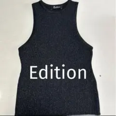 【美品】Edition ラメニット　タンクトップ トゥモローランド ブラックのサムネイル