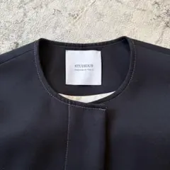 STUDIOUS ノーカラージャケット 黒