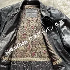 Sub urban サブアーバン 牛革　裏地総柄　レザージャケット　LLサイズのサムネイル