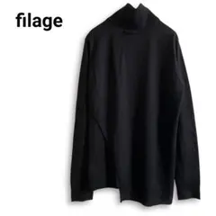 冬物セール❄️ 美品✨ フィラージュ カシミヤ タートルネックニット ブラック L