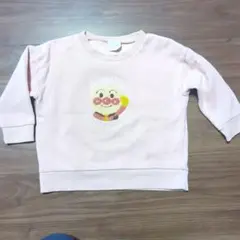 アンパンマン 刺繍 ピンク トレーナー