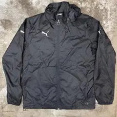 古着 PUMAプーマ ナイロンジャケット ブラック メンズL