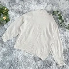 la.f... ラエフ ハイネック リブニット セーター アイボリー 2S
