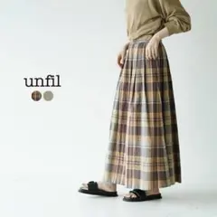 unfil チェック柄 ロングスカートのサムネイル